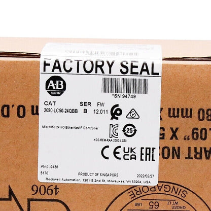 AB 2080LC5024QBB Micro850 24 EtherNet/IP Controller AB 2080-LC50-24QBB Model - AB PRODUCTS