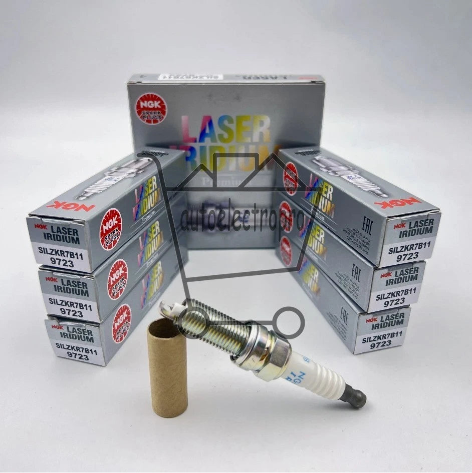6x NGK SILZKR7B11 9723 Laser Iridium Spark Plugs For WRANGLER 2012-17 3.6L