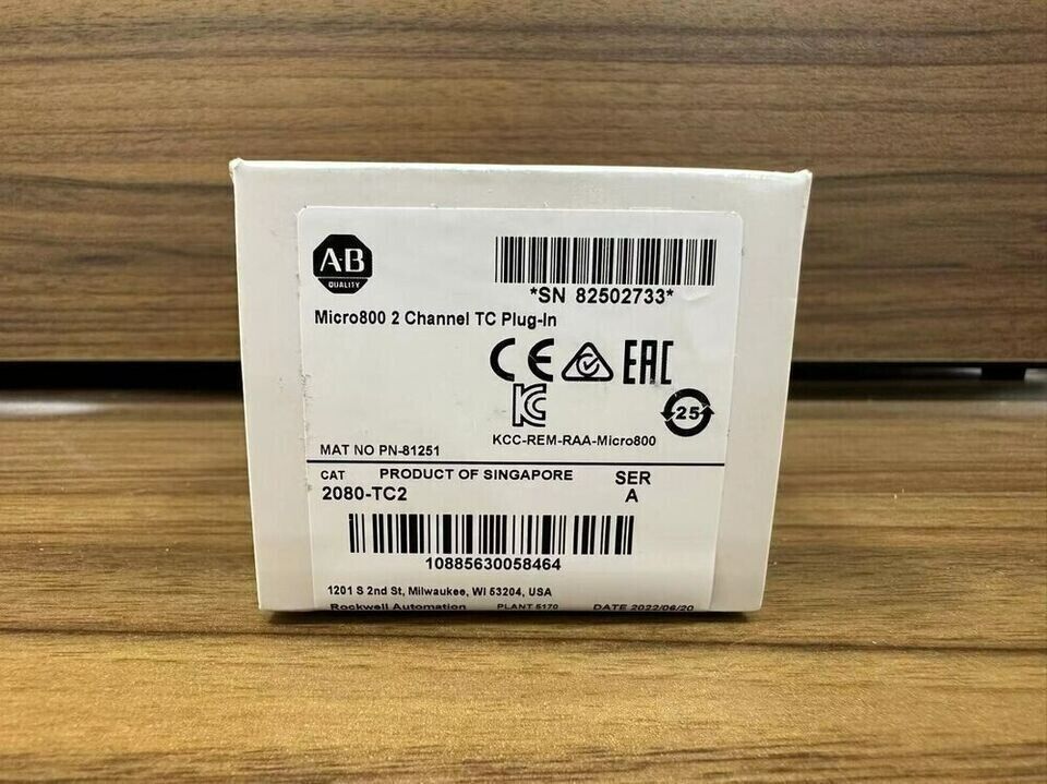 Allen Bradley 2080-TC2 SER A AB Micro800 2-channel TC Plug-in New Factory Sealed - ALLEN BRADLEY