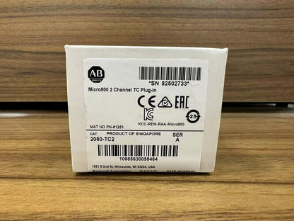 Allen Bradley 2080-TC2 SER A AB Micro800 2-channel TC Plug-in New Factory Sealed - ALLEN BRADLEY