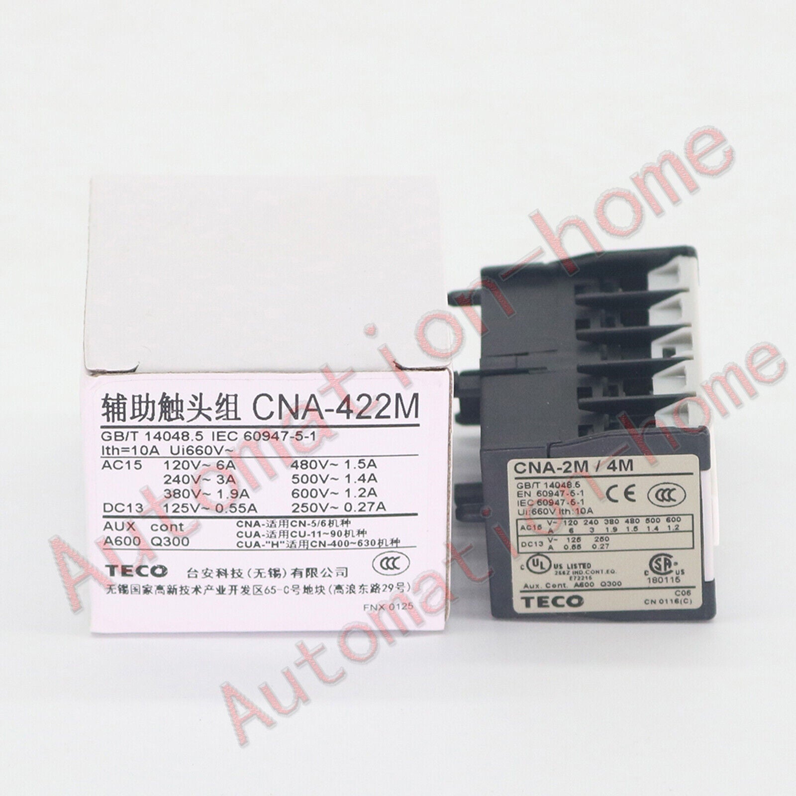 new 1PC  FOR TECO CNA-422M CNA-2M/4M 2 open and 2 close 10A Auxiliary contact#QW