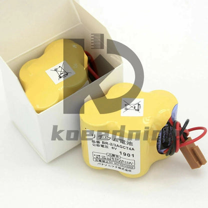 2Pcs BR-2/3AGCT4A 6V PLC Battery For FANUC A98L-0031-0025 with Plug