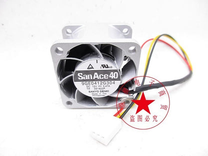 Sanyo 9GE0412G304 12V 0.47A 4028 4CM Aluminum Frame 3-Wire Cooling Fan