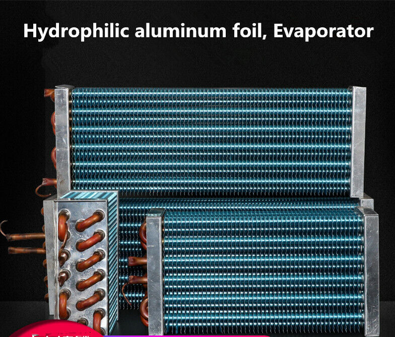 new Evaporator Condenser Refrigeration Small Copper Tube Radiator 445*70*165MM