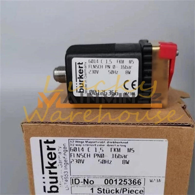 1PCS Burkert Solenoid Valve 6014 C 1.5 FKM MS FLNSCH 0-16bar 230V 00125366