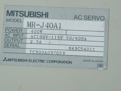 Mitsubishi MRJ40A1 Servo Driver – Used - MITSUBISHI