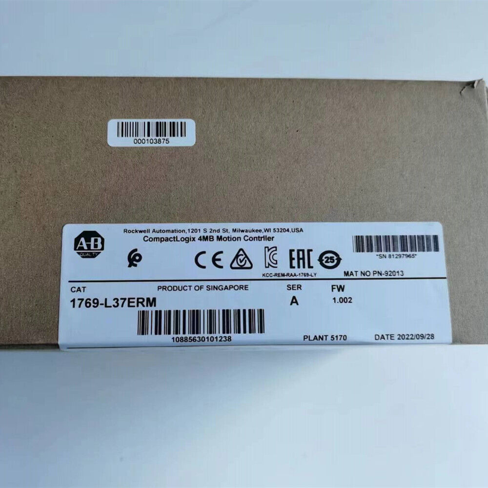 Allen-Bradley 1769-L37ERM CompactLogix 4MB Controller Factory Sealed - ALLEN-BRADLEY