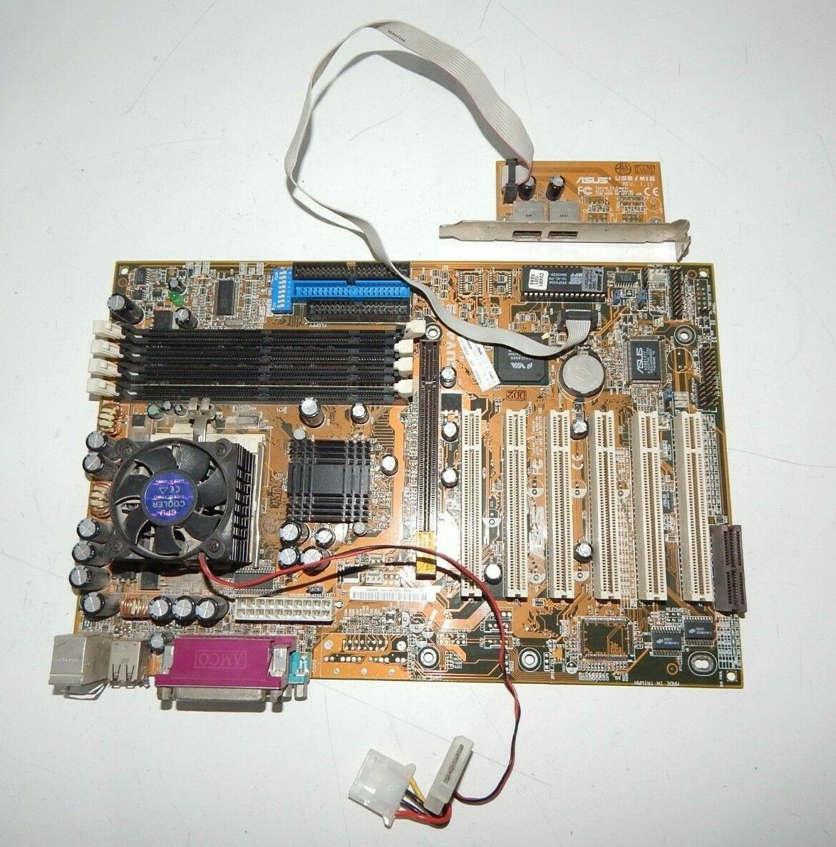 used Motherboard ASUS CUV4X-E PGA 370 CPU Celeron 700/128/66/1.7V SL4P8 - Vintage ASUS