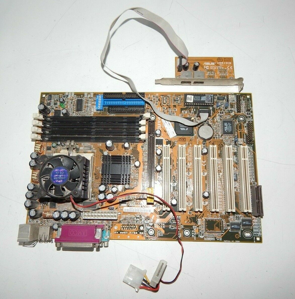 used Motherboard ASUS CUV4X-E PGA 370 CPU Celeron 700/128/66/1.7V SL4P8 - Vintage - ASUS