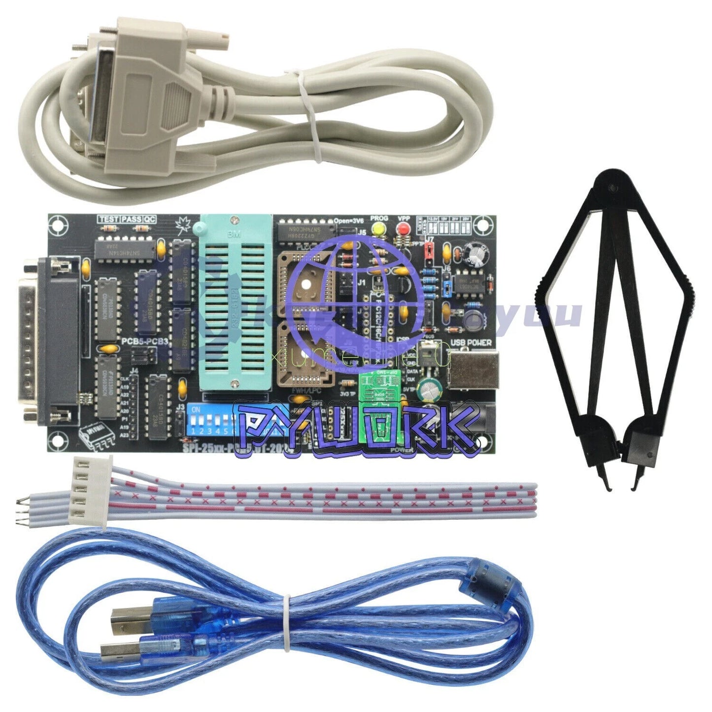 SPI 25xx EPROM programmer BIOS009 PIC,support 0.98d12,promotion clip PLCC32+SOIC