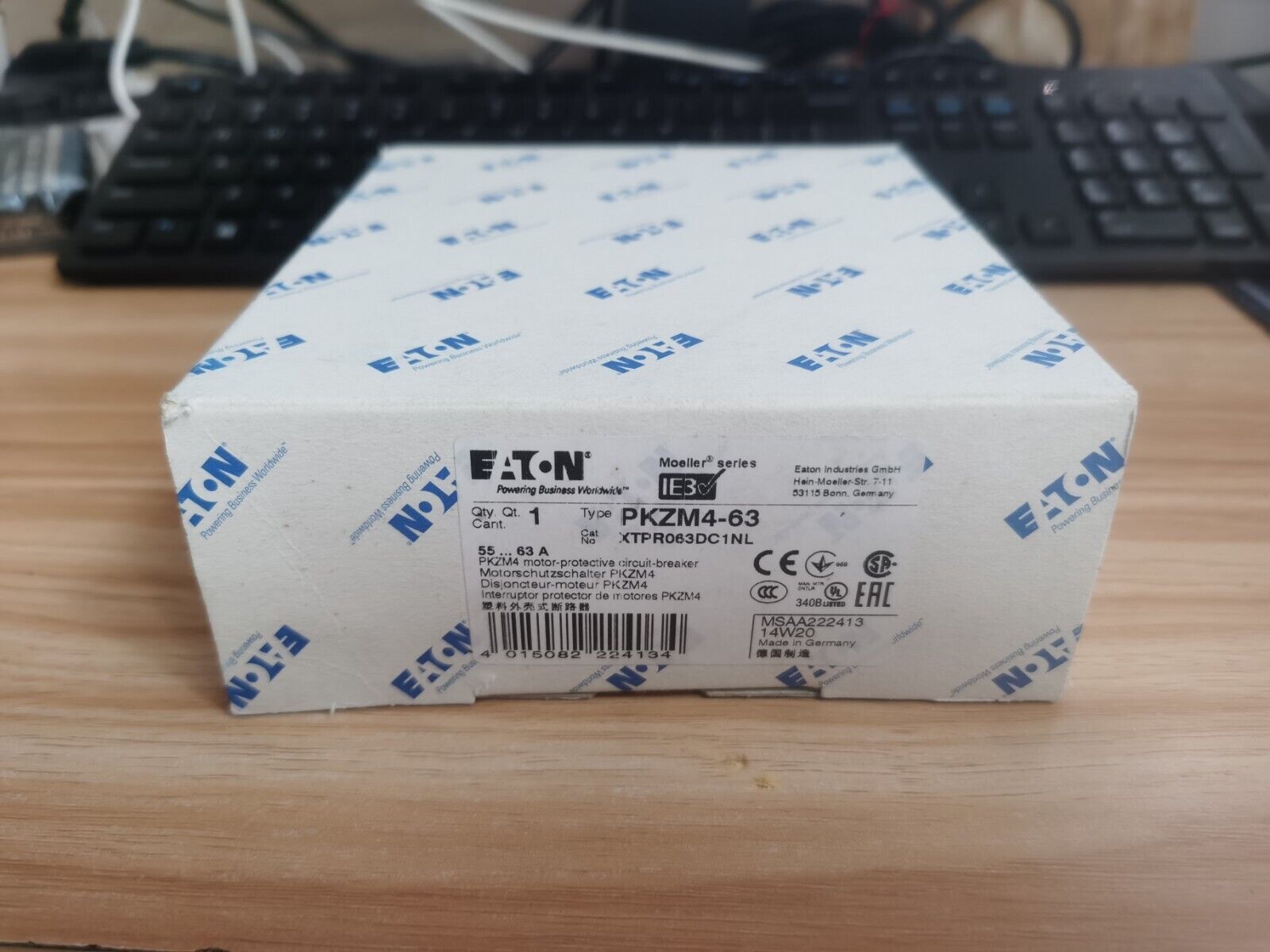 new 1PCS Eaton Moeller PKZM4-63 XTPR063DC1NL Circuit Breaker 55-63A - EATON