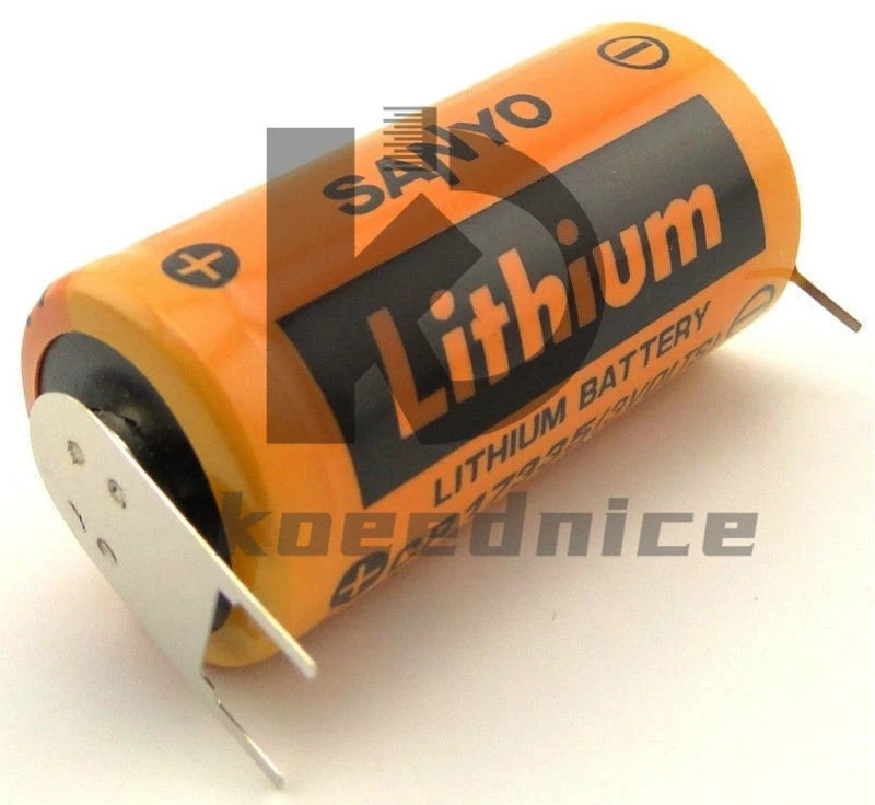 2pcs CR17335 3V PLC Battery 3P tabs to Repair Saab Cell Pin Type +2P-1P