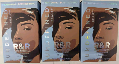 3x Undefined R&R Day Serum - 1 fl oz ea. Brightening & Pore Refining 💥