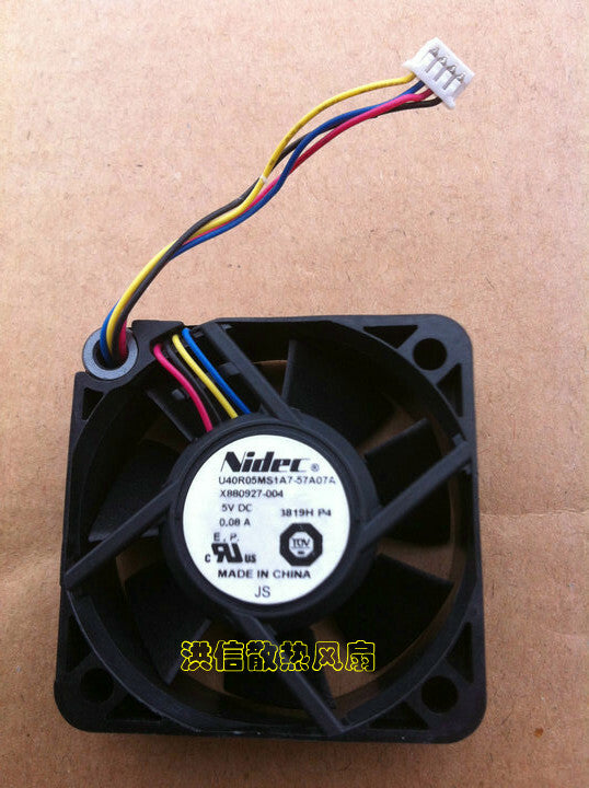 new 1pcs Nidec U40R05MS1A7-57A07A X880927-004 DC5V 0.08A 40*40*15MM fan 4pin