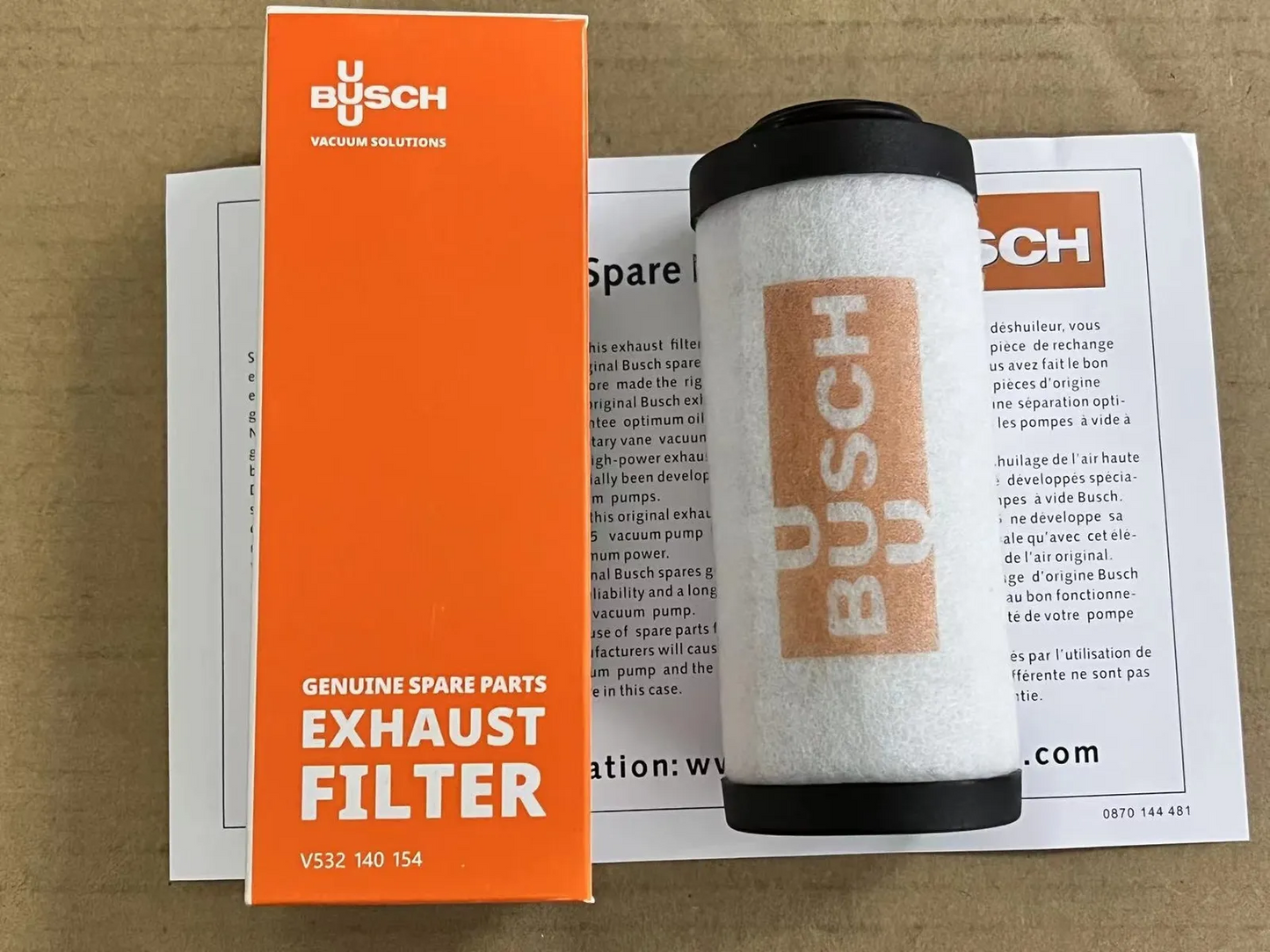 new 0532140154 Busch Vacuum Pump Exhaust Filter Fit KB0016 KB0020
