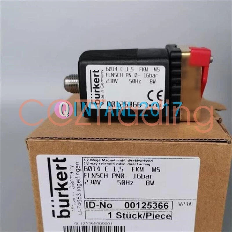 1PC Burkert Solenoid Valve 6014 C 1.5 FKM MS FLNSCH 0-16bar 230V 00125366