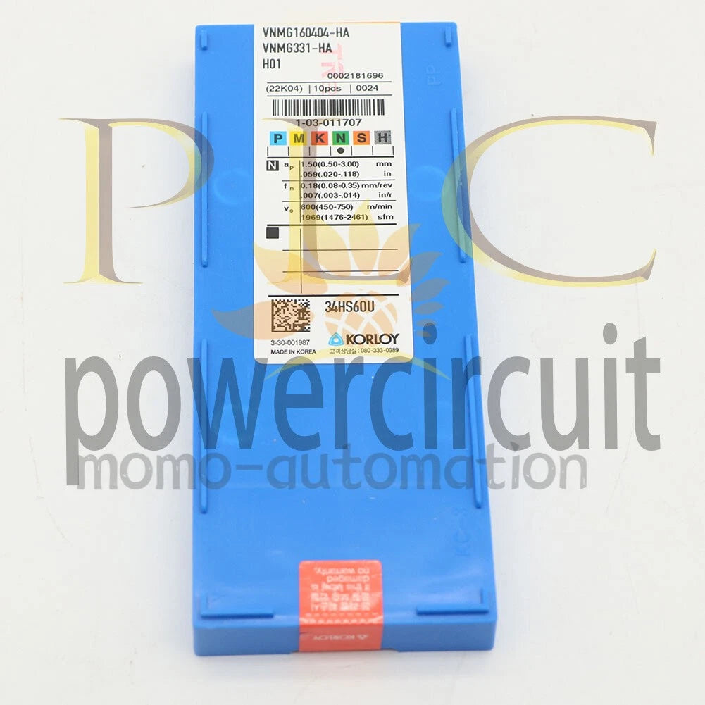 10PCS/BOX~KORLOY VNMG160404-HA H01 Carbide Inserts CNC TOOL ~