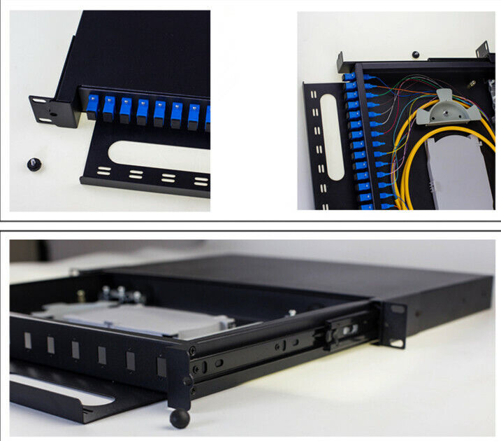 new 24-port SC thickened drawing rack type fiber optic terminal box flange + pigtail