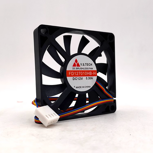 new 1 PCS Y.S.TECH Fan FD127010HB-H 12V 0.30A 7010 7CM ultra-thin 4-pin cooling fan - Y.S.TECH