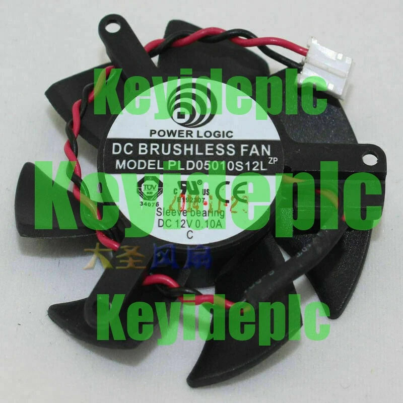 1X PLD05010S12L (DF0501012SEE2C T125010SL) 2 Pin 45mm Fan ATI nVIDIA Video Card