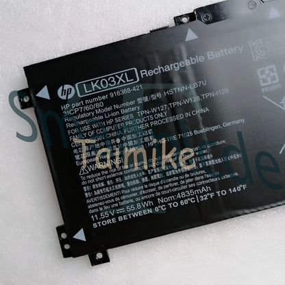 LK03XL Battery for HP Envy X360 15-BP 15-BQ 15-CN 916368-541 L09281-855～