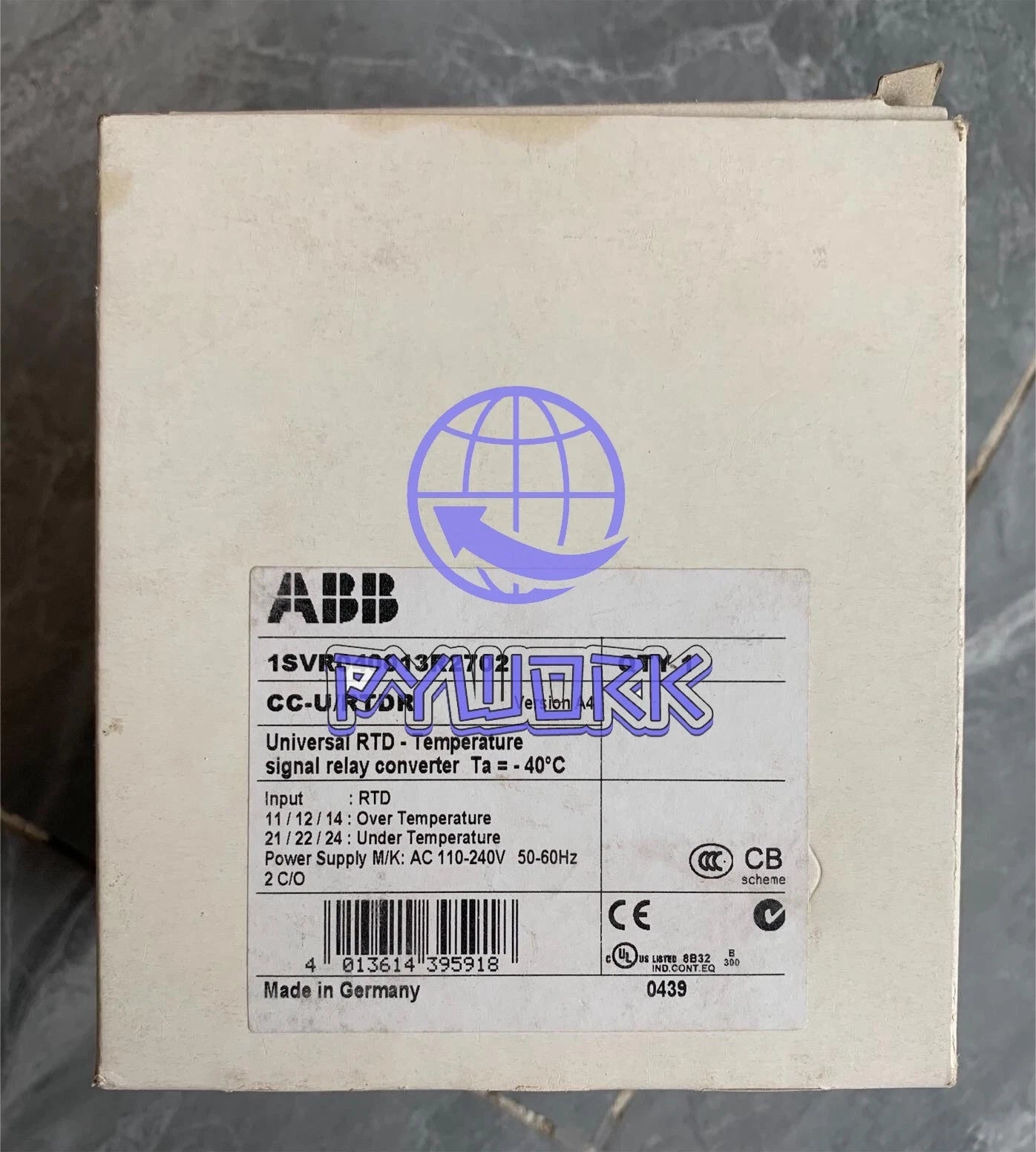 ABB 1SVR040013R2702 CC-U/RTDR TEPERATURE SIGNAL RELAY Fast delivery