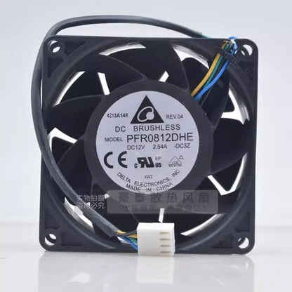 Delta PFR0812DHE 8038 DC12V 2.54A 8CM 4-Pin Silent Cooling Fan
