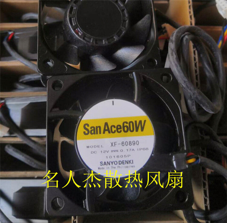 San Aec 60W XF-60890 DC12V 0.17A 6CM IP68 Waterproof Cooling Fan