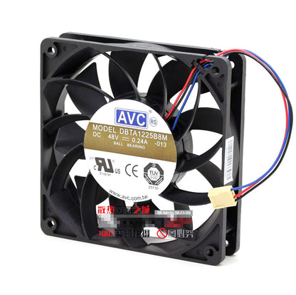 1pcs AVC DBTA1225B8M 48V 0.24A 12CM 12025 3-wire inverter cooling fan