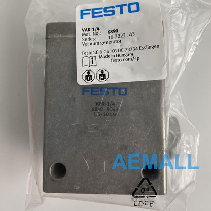 1pcs Festo VAK-1/4 6890 Vacuum Generator VAK-1/4 6890