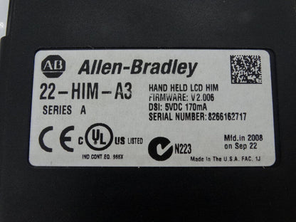 Allen Bradley 22-HIM-A3 HMI Series A with 16-bit Resolution and 10-bit Encoding - ALLEN BRADLEY