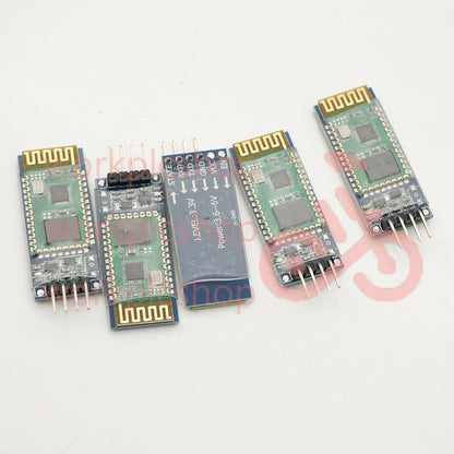 10PCS HC-06 RS232 Bluetooth RF Transceiver Module Wireless Serial 4Pin backplane
