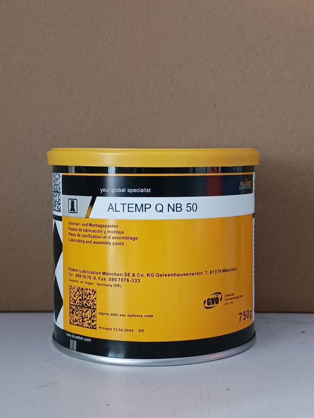 1PC KLUBER Lub. ALTEMP Q NB 50 Grease 750g ( 26.5 oz) QNB50 free shipping