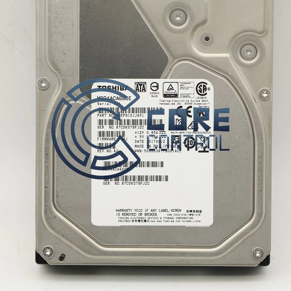 1PCS TOSHIBA MG04ACA600E 6TB SATA3 3.5 7.2K HDD