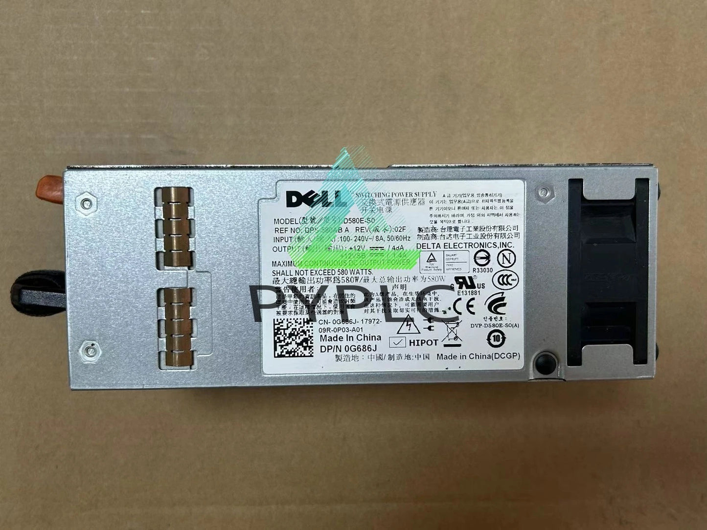 for 580W Server Power Supply F5XMD H371J G686J A580E-S0 D580E-S0 for DELL /T410