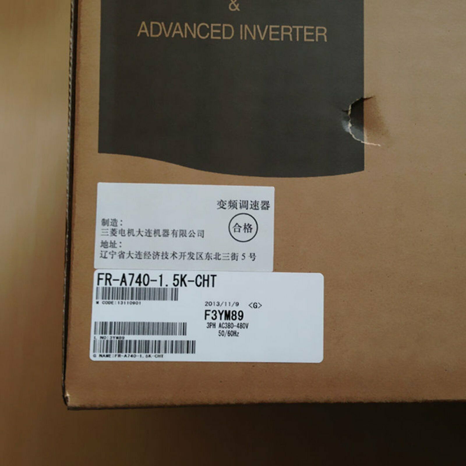 1PC Inverter Mitsubishi FR-A740-1.5K-CHT FRA7401.5KCHT 1.5KVA Inverter - MITSUBISHI