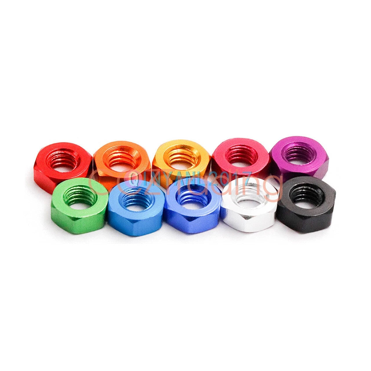 1PC M3 M4 M5 M6 Colorful Aluminum Alloy Hexagonal Hex Nut Lock Nuts