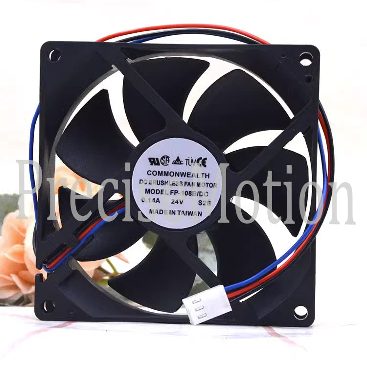 1 PCS COMMONWEALTH Fan FP-108B/DC S2B DC24V 0.14A 9225 9CM 3 Pin Cooling fan