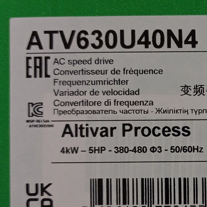 Schneider ATV630U40N4 Inverter - 100% Original - SCHNEIDER