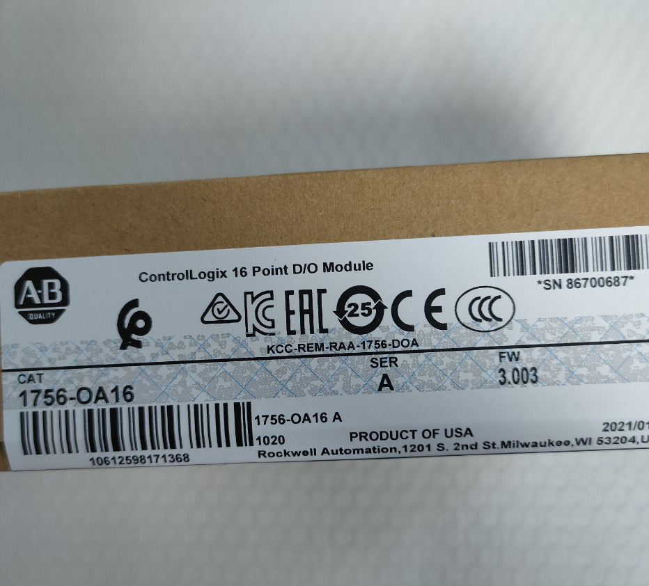 Allen-Bradley Sealed AB 1756-OA16 ControlLogix 16 Point Module 1756OA16 NEW (Model: AB 1756-OA16) - High-Performance Automation Controller with 16-Point Integration and Modular Design - ALLEN-BRADLEY