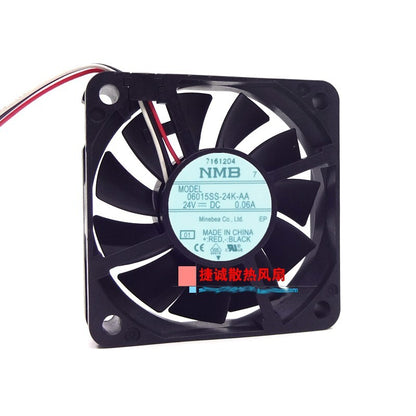 NMB 06015SS-24K-AA 6015 24V 0.06A 6CM Projector Equipment Fan