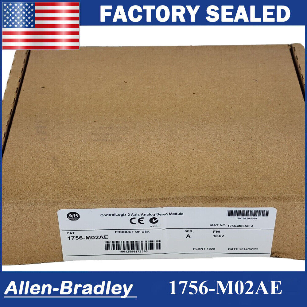 New Factory Sealed AB 1756-M02AE ControlLogix 2-Axis Analog Servo Module - High-Performance 16-Bit Resolution Control - CONTROLLOGIX