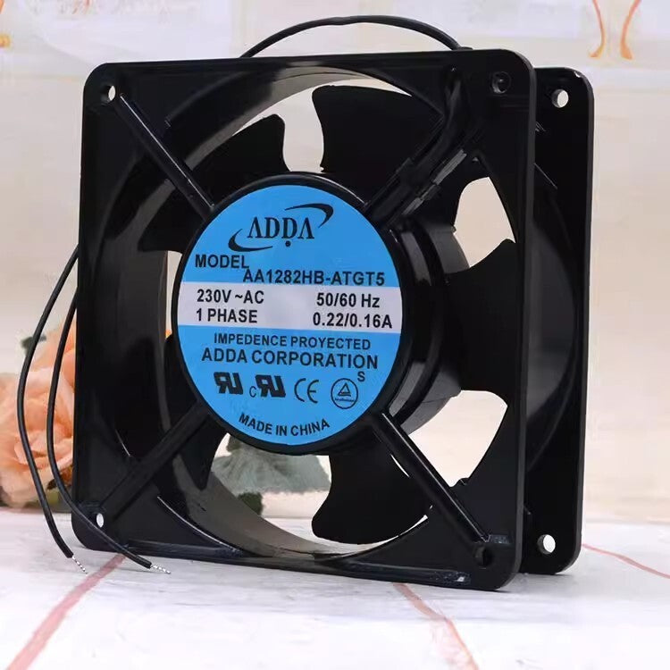 ADDA AA1282HB-ATGT5 AC230V 0.22A/0.16A 12038 12CM Metal Cooling Fan