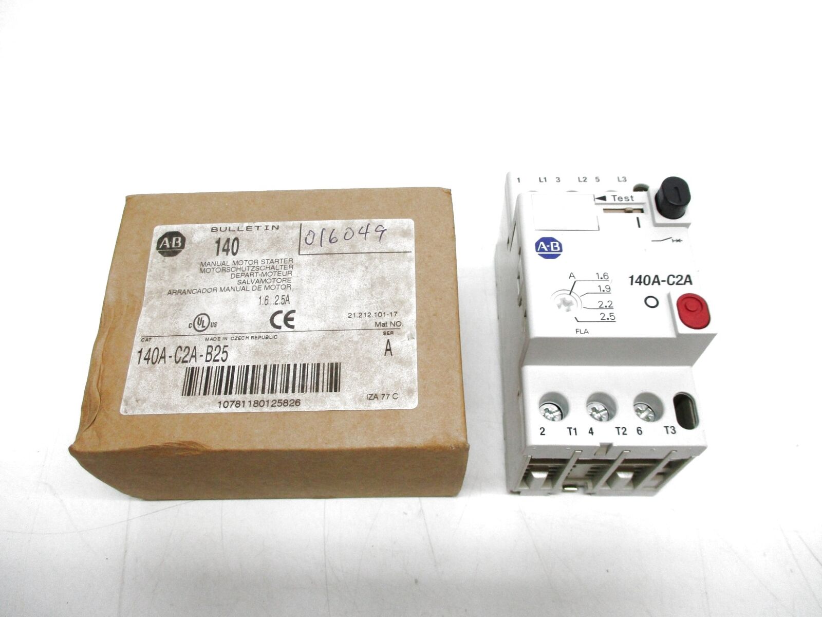 Allen Bradley 140A-C2A-B25 SER Switch - ALLEN BRADLEY
