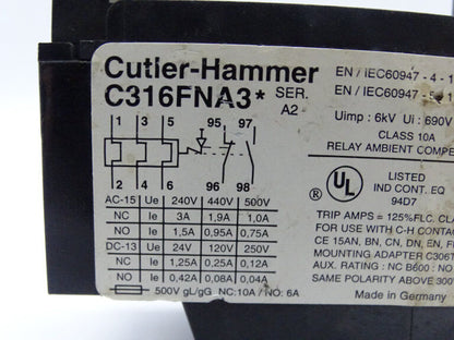 Eaton C316FNA3P Relay | Eaton C316FNA3P Relay Component | Eaton C316FNA3P Relay Details - EATON CORPORATION