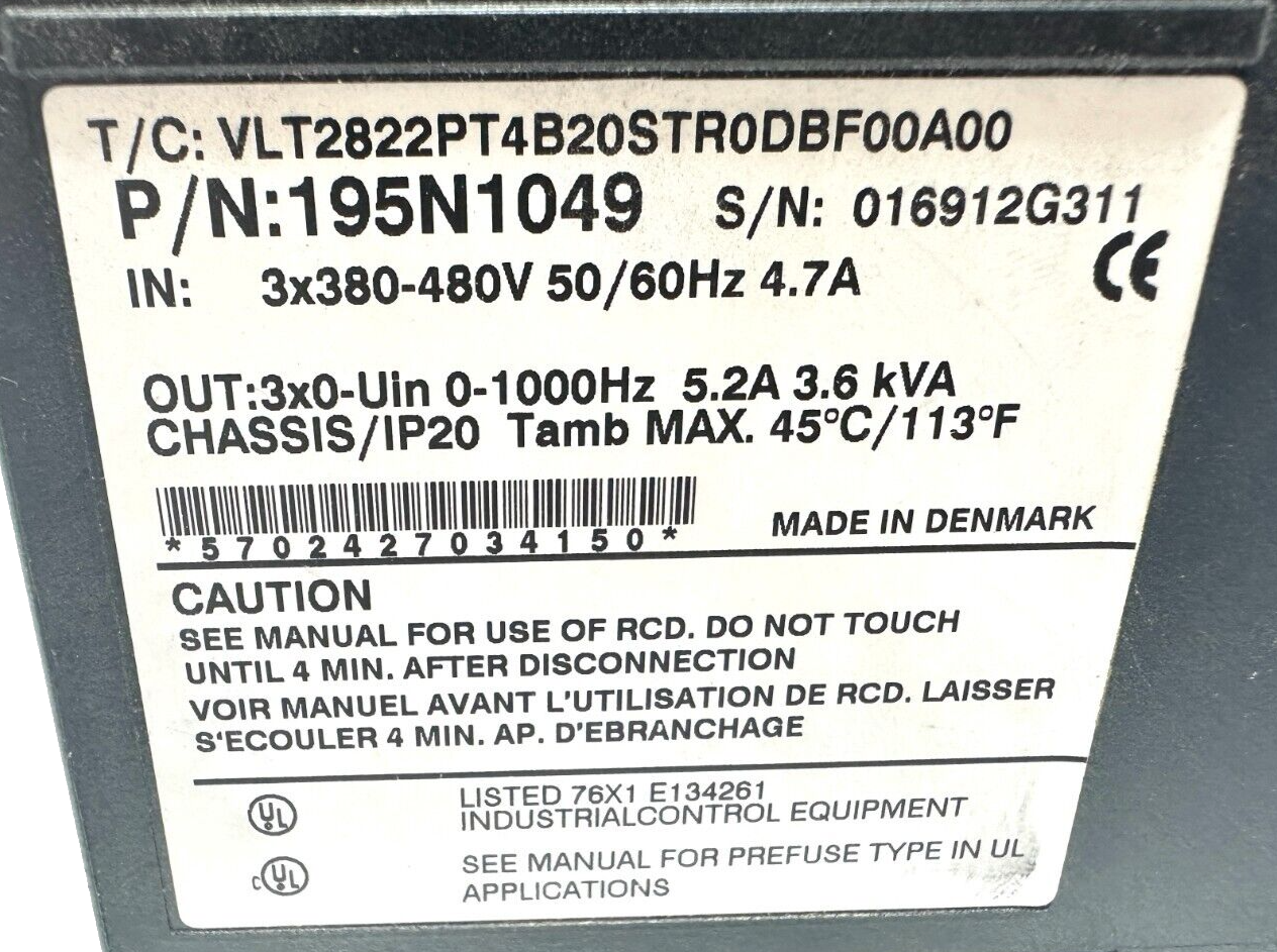 used Danfoss VLT 2800 195N1049 Drive - DANFOSS