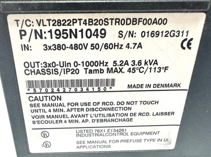 used Danfoss VLT 2800 195N1049 Drive - DANFOSS