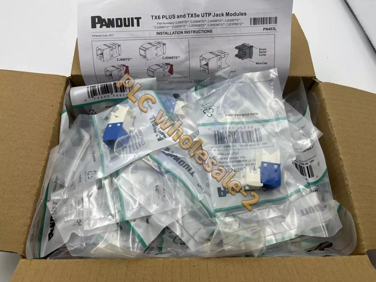 Panduit Giga TX Cat6 Network jack CJ688TGIW CJ688TGBU CJ688TGGR CJ688TGBL Qty 50