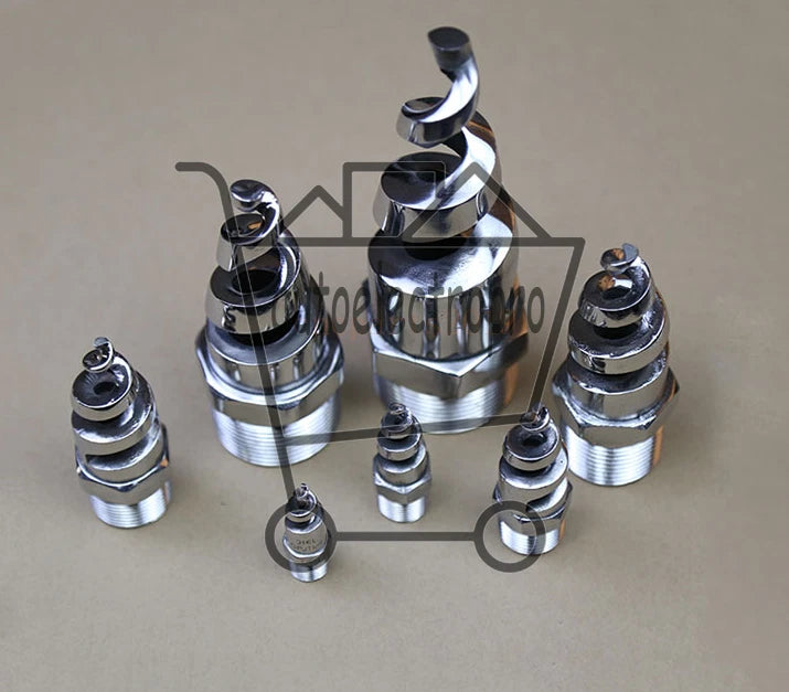 2pcs 316L Industrial Spray Dust Remove Nozzle,Full Cone Spiral Nozzle for Garden