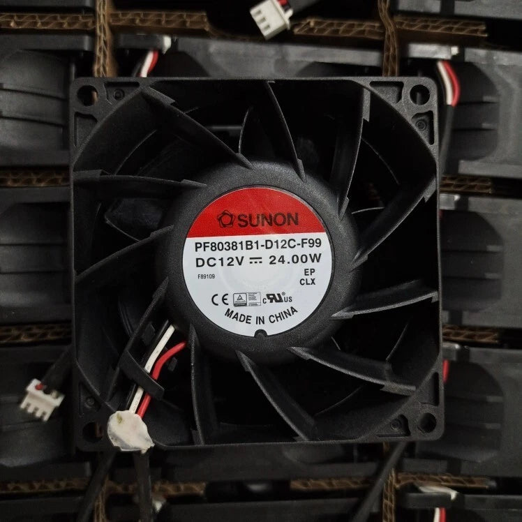 SUNON 8038 12V 24W PF80381B1-D12C-F99 3-wire switch fan 8CM